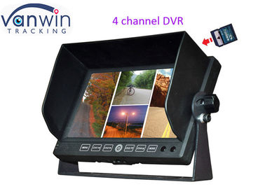Mobil 7 inci 4CH TFT LCD Monitor DVR merekam Quad Image Dengan dukungan 32G