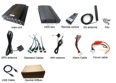 1T HDD Mobil DVR Ponsel UPS Pelacakan 3G Kendaraan CCTV 4 Channel Alarm System VW605