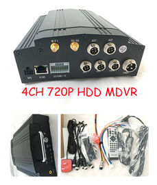 HDD 4ch Hybrid MDVR 3G 4G GPS WIFI perangkat lunak gratis CMS dengan layar LCD untuk bus sekolah / taksi / truk