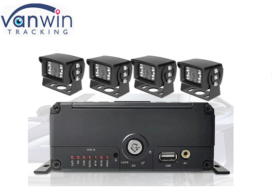 4 Channel HDD Mobile DVR Sistem Pemantauan Kendaraan Streaming Video Langsung
