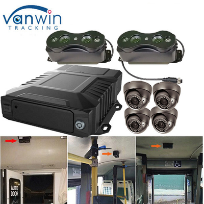 Input alarm 4CH Bus People Counter Dengan 2.5 Inch HDD/SSD Power Off Protection ADAS