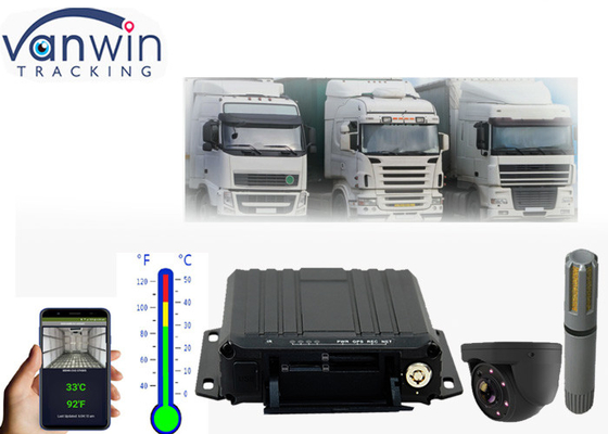 4G Online Video SD card mobile dvr GPS Tracking Solution Dengan Pemantauan Suhu Untuk Truk Pendinginan