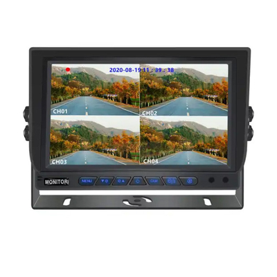 7 inci 1024*600 AHD Monitor Quad Display Mobil Truk Sistem Kamera Keamanan Dengan Fungsi Rekaman