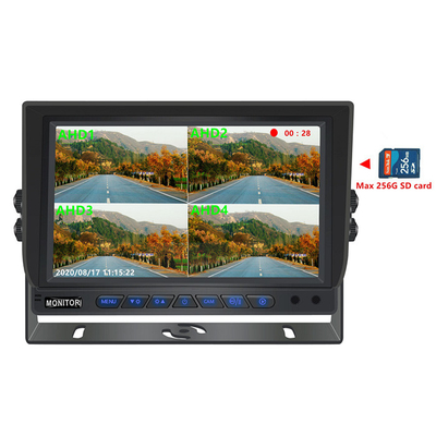 7 inci 1024*600 AHD Monitor Quad Display Mobil Truk Sistem Kamera Keamanan Dengan Fungsi Rekaman