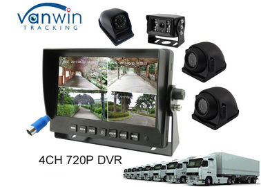 7 &amp;#39;&amp;#39; Quad AHD DVR TFT Monitor Mobil Dukungan 4 PCS 720P Kamera HDD Recording