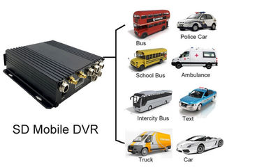 Kendaraan DVR Mobile 4CH 720P melacak GPS 3G Realtime Monitoring AHD dan Kamera Analog yang Kompatibel