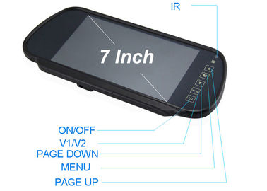7 Inch Kaca Depan Spion Mobil Monitor TFT LCD Monitor Cermin dengan 2 input video