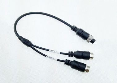 Aviation Adapter Cable dual 4 Pin Male To 6 Pin Female Connector Untuk 2 Kamera
