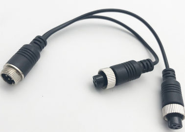 Kawat tembaga M12 DVR Aksesoris Dual 4 Pin Female To Male Connector / Adapter