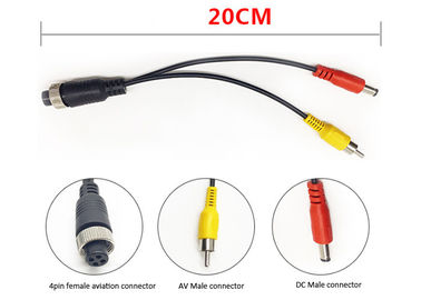 4 Pin Kabel Konektor Penerbangan Kabel Audio DVR BNC RCA Panjang 23cm