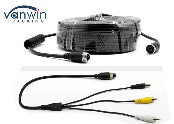 15M M12 4 PIN Kamera Video Kabel RCA Adapter FCC DC12V Untuk Sistem MDVR