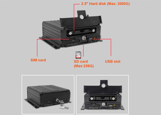 H.265 4G Ponsel NVR 1080P AHD Kendaraan CCTV DVR MNVR 4 CH HDD Penyimpanan Kartu SD