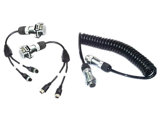PVC PU Insolation 7 Pin Trailer Kabel Listrik Konektor Steker Kelas Penerbangan Kabel Pegas