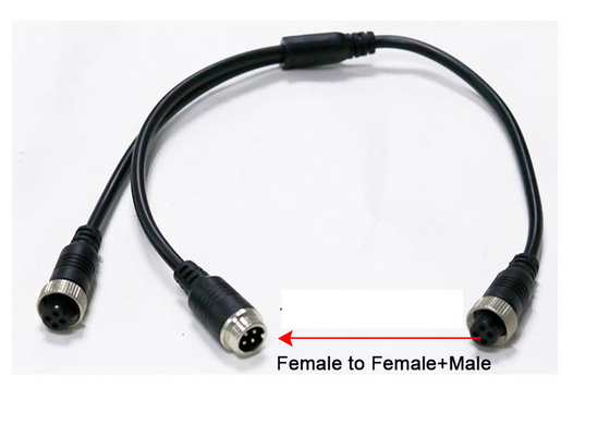 4pin Kabel Ekstensi Tahan Air Pria Ke Pria / Wanita Ke Konektor Kawat M12 Wanita