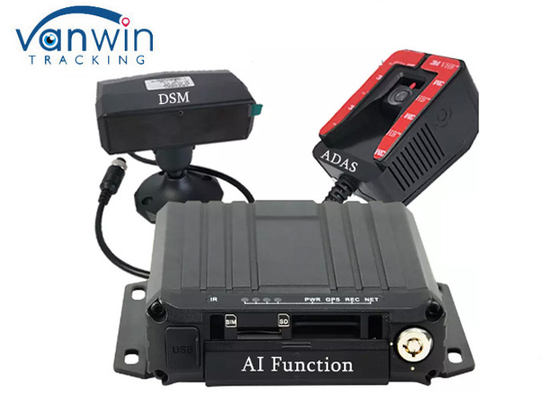 4CH Dual SD Card MDVR 1080P 4G GPS AI Mobile DVR Driver Sistem Monitor Kelelahan