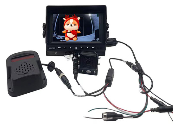 1080P HD BSD Blind Spot Detection Aid Kamera AI Alarm Suara Dan Cahaya Dengan Monitor 7 Inci