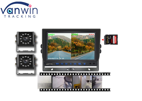 7' 9' 10' 2 Splits AHD Car Display TFT Car Monitor Untuk Rekaman Video 2 Saluran