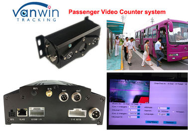 4CH Orang penghitung video HD DVR Ponsel / HDD sistem manajemen bus mobil dvr