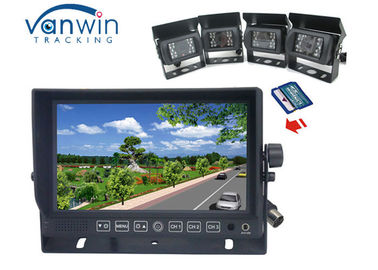 9 Inch All In One DVR mobil tft monitor, monitor mobil tft lcd dengan kamera 4ch merekam