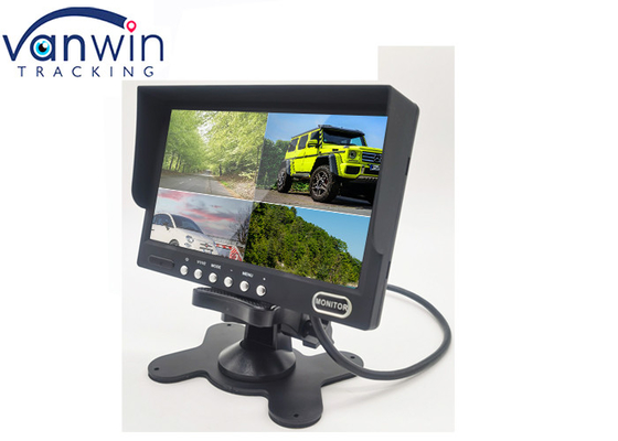 Monitor Mobil 7 Inch 4ch / 4 Layar LCD Kamera Tampilan Belakang Terpisah Untuk Truk RV