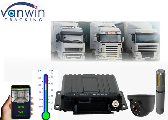 4G Online Video SD card mobile dvr GPS Tracking Solusi Pemantauan Suhu Untuk Truk Pendinginan