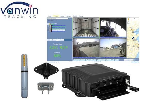 4 Saluran HDD Mobile NVR Sistem Pemantauan Suhu Untuk Truk Freezer