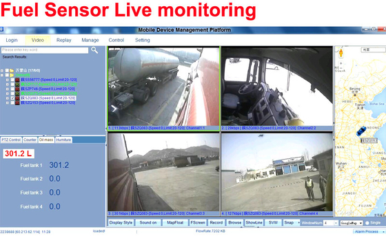 1080P HD sistem CCTV mobile dvr dengan sensor bahan bakar Sistem Pelacakan Armada