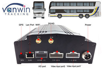 8 channel mobil perekam keamanan dvr Built-In 3G / 4G / WIFI / G-Sensor DVR System untuk Bus