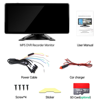 Sistem DVR Mobil AI BSD Alarm 360° 4CH 10.36 Inch Monitor Dengan Perekam untuk Truk