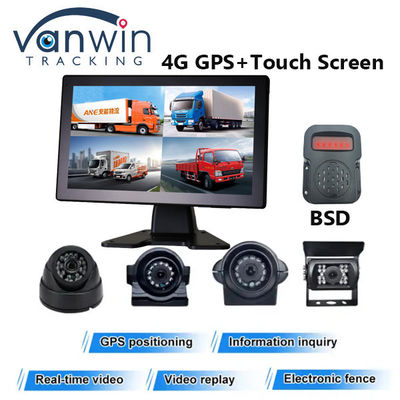 4CH AI DVR Dengan BSD Kamera Seluler 10.1inch 12V/24V Mobil Monitor DVR AHD 1080P Kendaraan