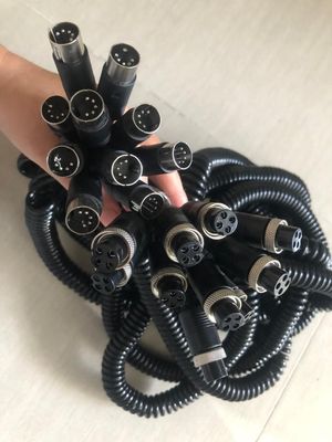 Sesuaikan DVR Aksesoris M12 4pin Wanita / Pria Ke RCA / BNC DC Konektor / Adaptor Kabel