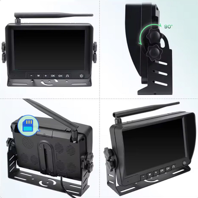 Solar Powered Magnet Rear View Camera 7 inci IPS Monitor Wireless 1080P DVR Kit untuk Vans Trailer RV Truk Mobil