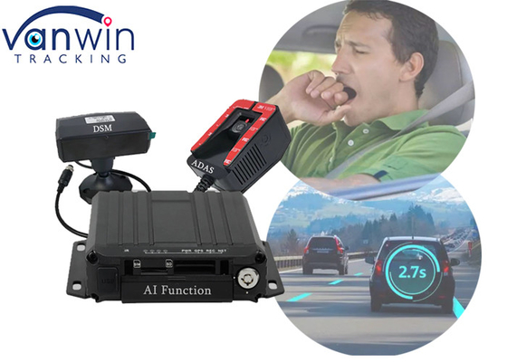 4 Channel 1080P Vehicle GPS 4G WIFI AI BSD DSM ADAS MDVR untuk Bus