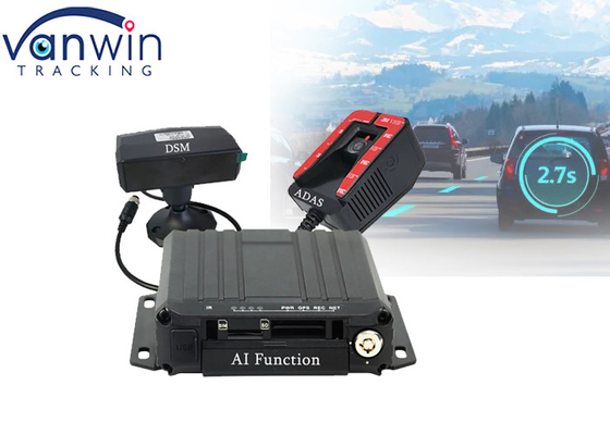 4 Channel 1080P Vehicle GPS 4G WIFI AI BSD DSM ADAS MDVR untuk Bus