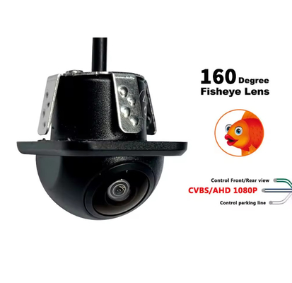 Kamera cadangan belakang CVBS AHD 720P 1080P Fish Eye Mobil Kamera mata-mata tersembunyi