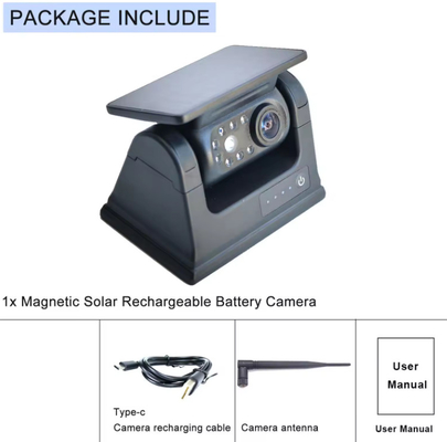 Baterai surya dapat diisi ulang Wireless Backup Bus Rear View WiFi Kamera 1080P Magnetic Base dengan aplikasi WIFI