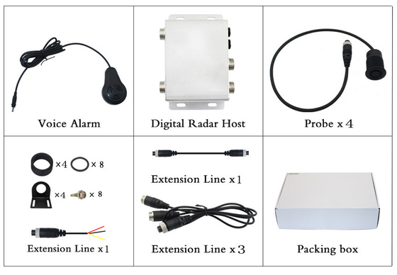 Airproof Smart Reverse Backup System Blind Spot Sensor untuk Forklift Truck Parkir Bus Sekolah