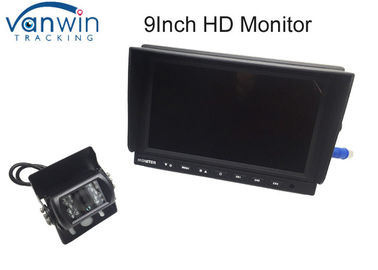 Tampilan belakang mobil 9 inci HD monitor lcd tft dengan Kamera 3CH 1080P / 720P / Analog