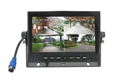 Monitor Mobil TFT LCD Quad Split 4 Saluran Dengan Perekaman Video DVR Internal