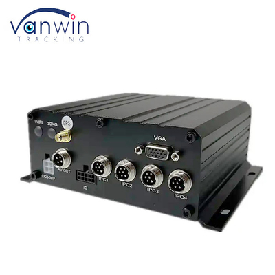 4CH MNVR Dengan HDD SSD Dukungan 4G GPS WiFi untuk Truck Bus Remote Vehicle Network Monitoring
