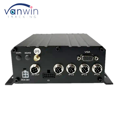 4CH MNVR Dengan HDD SSD Dukungan 4G GPS WiFi untuk Truck Bus Remote Vehicle Network Monitoring