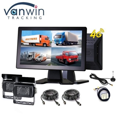 4G Car Mounted SD Card Recording All-In-One Machine dengan Monitoring 4 Saluran dan GPS Positioning