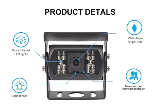 Truk Dan Bus Kembali Bantuan Perangkat IP69K Waterproof Kamera Pemantauan Belakang