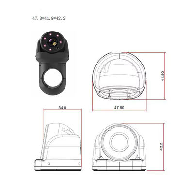 AHD Mobil Kembali Kamera Ultra Wide Angle Night Vision Truck Side View Blind Spot Waterproof
