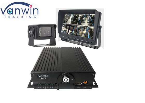 Kartu penyimpanan mobil AHD 1080P 4CH Hard Drive Mobile DVR High Definition Video Monitor