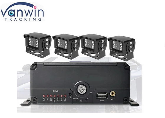 Kartu penyimpanan mobil AHD 1080P 4CH Hard Drive Mobile DVR High Definition Video Monitor