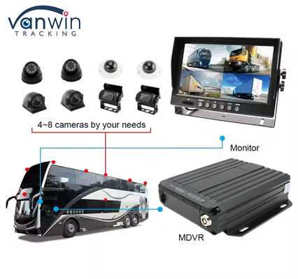 4G Online Video Tracking GPS Mobile DVR 1080p SD Card 4 Channel Sim Card GPS Kendaraan CCTV Kamera