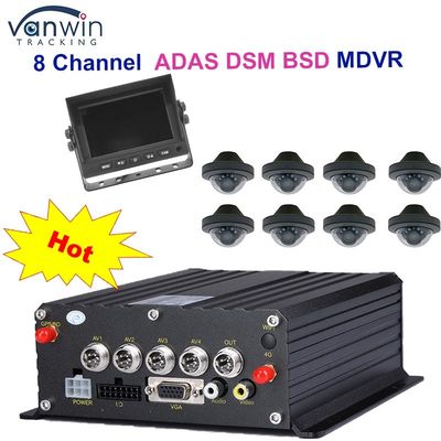 1080P H265 DUAL SD Card 8 Channel Mobile DVR dengan HDD Max 2TB untuk Taxi Trucks Vans