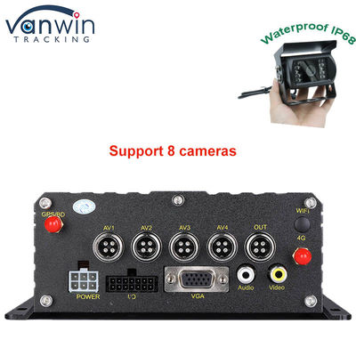 1080P H265 DUAL SD Card 8 Channel Mobile DVR dengan HDD Max 2TB untuk Taxi Trucks Vans