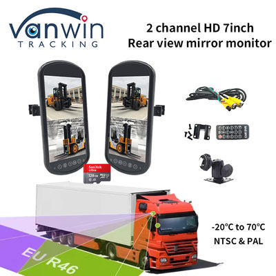 7 inci 2 Channel HD 1 Way Audio Input Car Monitor Rearview Mirror High Digital Panel Baru